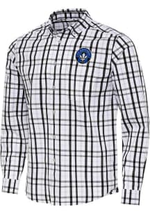 Antigua Montreal Impact Mens Black Tending Long Sleeve Dress Shirt