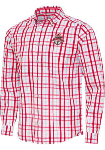 Antigua Toronto FC Mens Red Tending Long Sleeve Dress Shirt