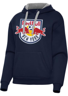 Antigua New York Red Bulls Womens Navy Blue Full Front Victory Hooded Sweatshirt