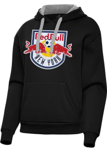 Antigua New York Red Bulls Womens  Full Front Victory Hooded Sweatshirt