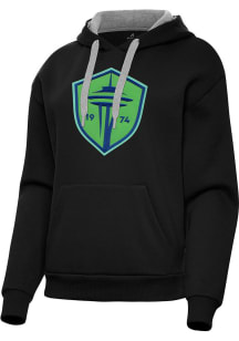 Antigua Seattle Sounders FC Womens  Full Front Victory Hooded Sweatshirt