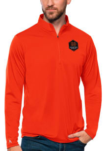 Antigua Houston Dynamo Mens Orange Tribute Long Sleeve 1/4 Zip Pullover