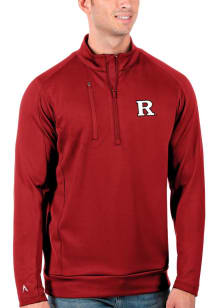 Antigua Rutgers Scarlet Knights Mens Red Generation Long Sleeve 1/4 Zip Pullover