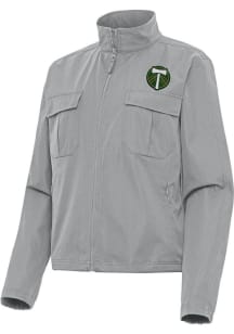 Antigua Portland Timbers Womens Grey Even Par Light Weight Jacket