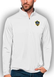 Antigua LA Galaxy Mens White Tribute Long Sleeve 1/4 Zip Pullover