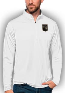 Antigua Los Angeles FC Mens White Tribute Long Sleeve 1/4 Zip Pullover
