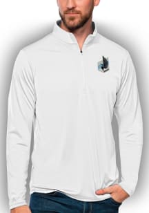 Antigua Minnesota United FC Mens White Tribute Long Sleeve 1/4 Zip Pullover