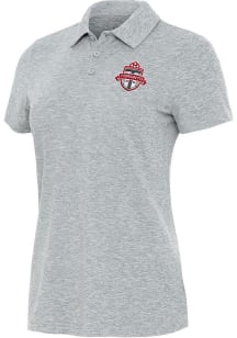 Antigua Toronto FC Womens Grey Matter Short Sleeve Polo Shirt