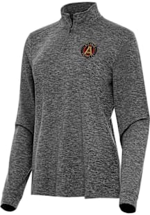 Antigua Atlanta United FC Womens Black Mentor Qtr Zip Pullover