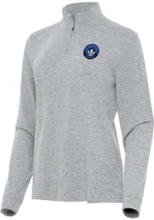 Antigua Montreal Impact Womens Grey Mentor Qtr Zip Pullover