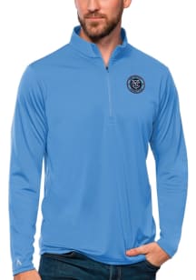 Antigua New York City FC Mens Blue Tribute Long Sleeve 1/4 Zip Pullover