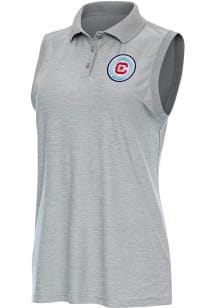 Antigua Chicago Fire Womens Grey Recap Polo Shirt