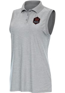 Antigua Houston Dynamo Womens Grey Recap Polo Shirt