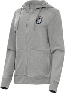 Antigua San Diego FC Womens Grey Seeker Light Weight Jacket