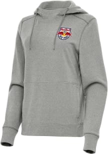 Antigua New York Red Bulls Womens Grey Justice Hooded Sweatshirt