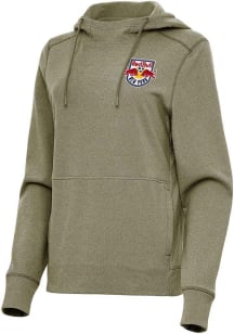 Antigua New York Red Bulls Womens Olive Justice Hooded Sweatshirt