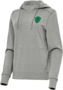 Antigua Seattle Sounders FC Womens Grey Justice Hooded Sweatshirt