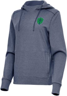 Antigua Seattle Sounders FC Womens Navy Blue Justice Hooded Sweatshirt