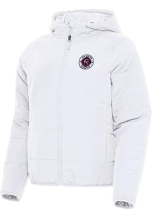 Antigua New England Revolution Womens White Universe Filled Jacket