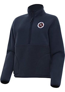 Antigua New England Revolution Womens Navy Blue Figure Qtr Zip