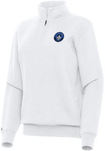 Antigua Montreal Impact Womens White Victory Qtr Zip