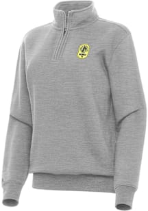 Antigua Nashville SC Womens Grey Victory Qtr Zip