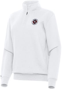 Antigua New England Revolution Womens White Victory Qtr Zip