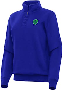 Antigua Seattle Sounders FC Womens Blue Victory Qtr Zip