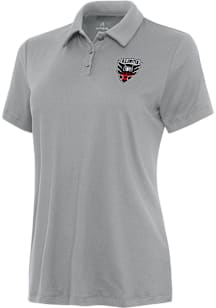 Antigua DC United Womens Grey Reprocess Recycled Short Sleeve Polo Shirt