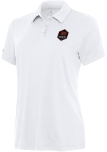 Antigua Houston Dynamo Womens White Reprocess Recycled Short Sleeve Polo Shirt