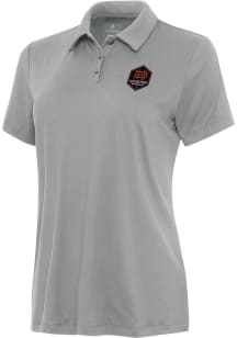 Antigua Houston Dynamo Womens Grey Reprocess Recycled Short Sleeve Polo Shirt