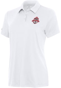 Antigua Toronto FC Womens White Reprocess Recycled Short Sleeve Polo Shirt