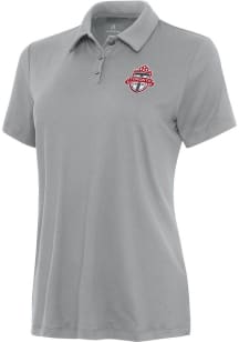 Antigua Toronto FC Womens Grey Reprocess Recycled Short Sleeve Polo Shirt