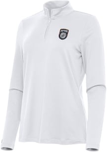 Antigua San Diego FC Womens White Reprocess Recycled Qtr Zip