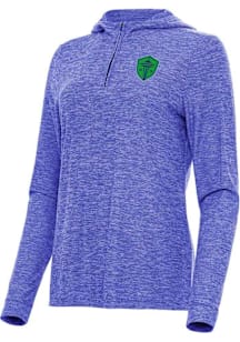 Antigua Seattle Sounders FC Womens Blue Daybreak Qtr Zip