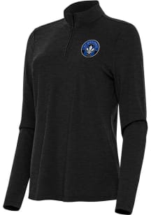 Antigua Montreal Impact Womens Black Bright Qtr Zip