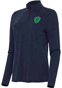 Antigua Seattle Sounders FC Womens Navy Blue Bright Qtr Zip