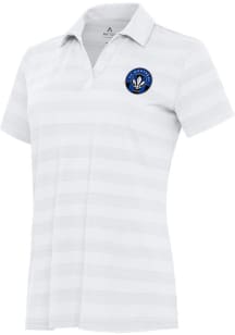 Antigua Montreal Impact Womens White Tunnel Short Sleeve Polo Shirt