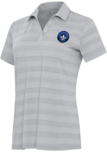 Antigua Montreal Impact Womens Grey Tunnel Short Sleeve Polo Shirt