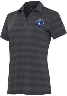 Antigua Montreal Impact Womens Grey Tunnel Short Sleeve Polo Shirt