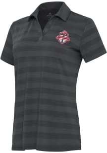 Antigua Toronto FC Womens Grey Tunnel Short Sleeve Polo Shirt