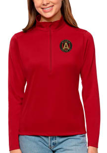 Antigua Atlanta United FC Womens Red Tribute 1/4 Zip Pullover