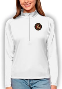 Antigua Atlanta United FC Womens White Tribute 1/4 Zip Pullover