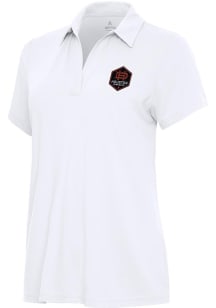 Antigua Houston Dynamo Womens White Era Short Sleeve Polo Shirt