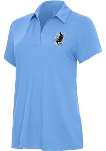 Antigua Minnesota United FC Womens Blue Era Short Sleeve Polo Shirt