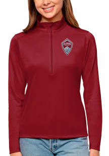 Antigua Colorado Rapids Womens Red Tribute 1/4 Zip Pullover