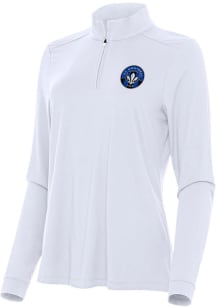 Antigua Montreal Impact Womens White Intent Qtr Zip