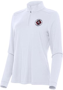 Antigua New England Revolution Womens White Intent Qtr Zip