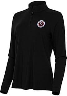 Antigua New England Revolution Womens Black Intent Qtr Zip