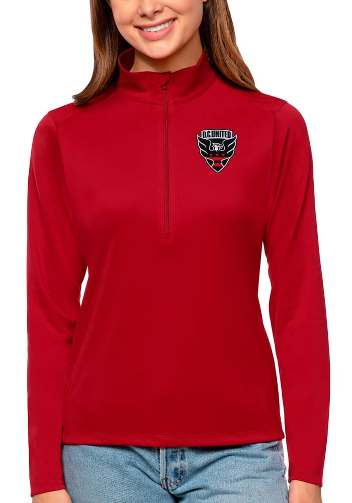 Antigua DC United Womens Red Tribute Long Sleeve Pullover